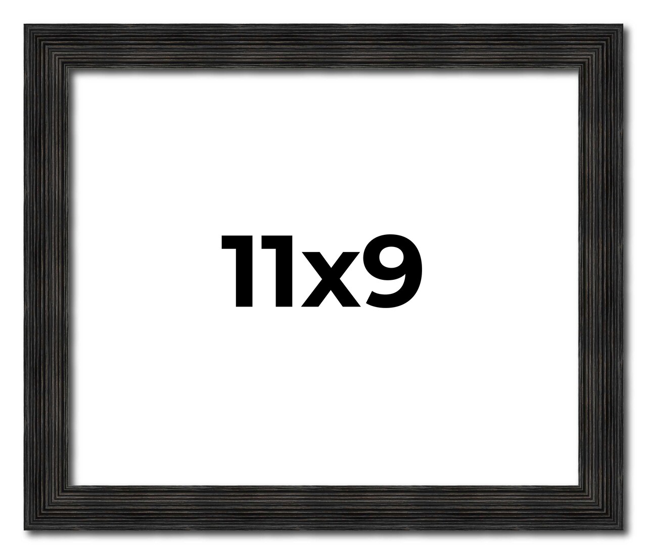 11x9 Thin Barnwood Picture Frame with UV-Resistant Acrylic & Acid Free Backing, Available in 2 Paint Finishes - Grey and Black